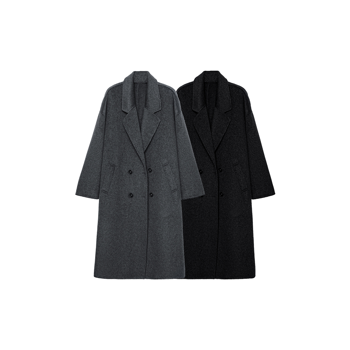 金雀绫【绒华富贵】经典100山羊绒加宽加大大衣毛呢外套SZA4MW694