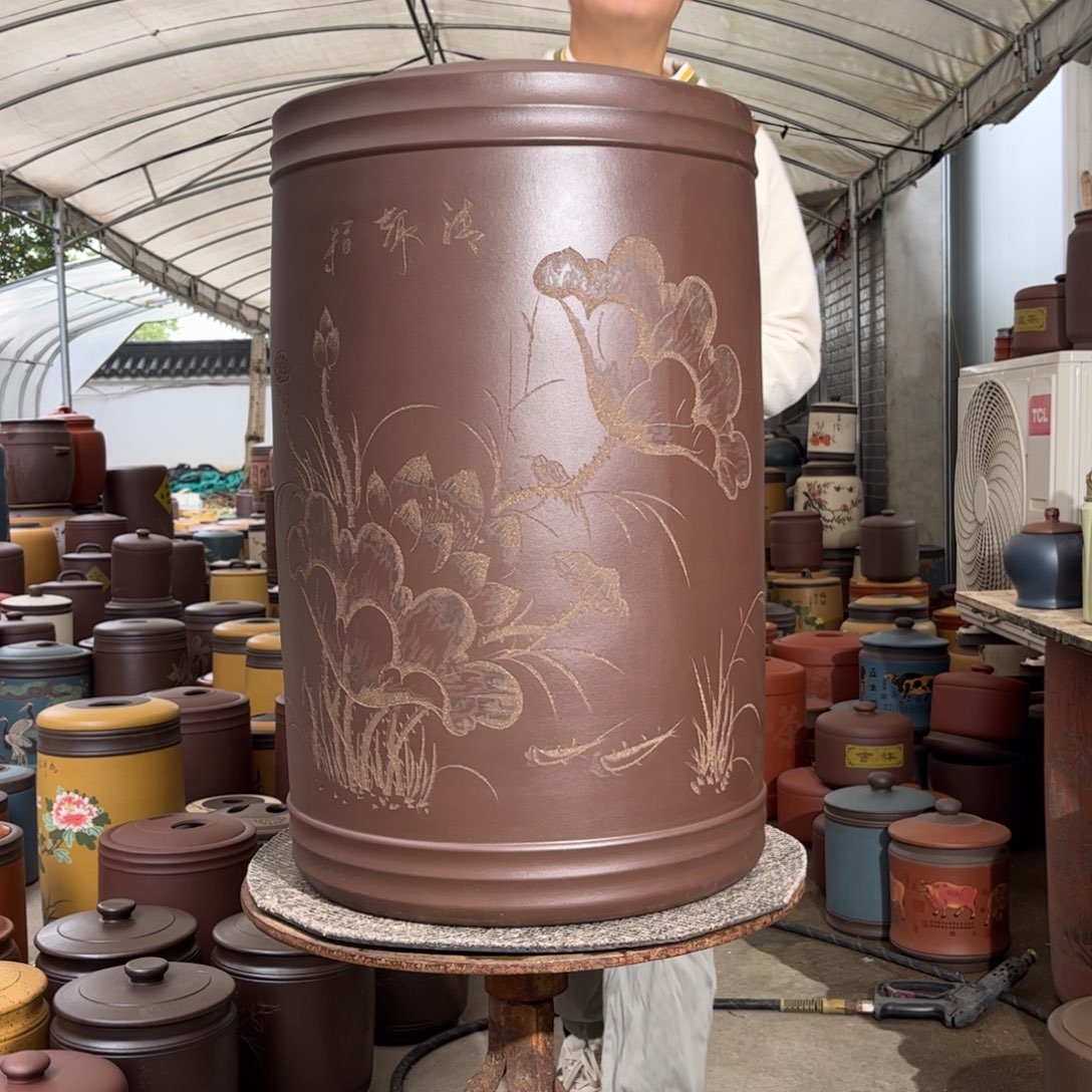 紫砂茶叶罐60 饼茶叶罐