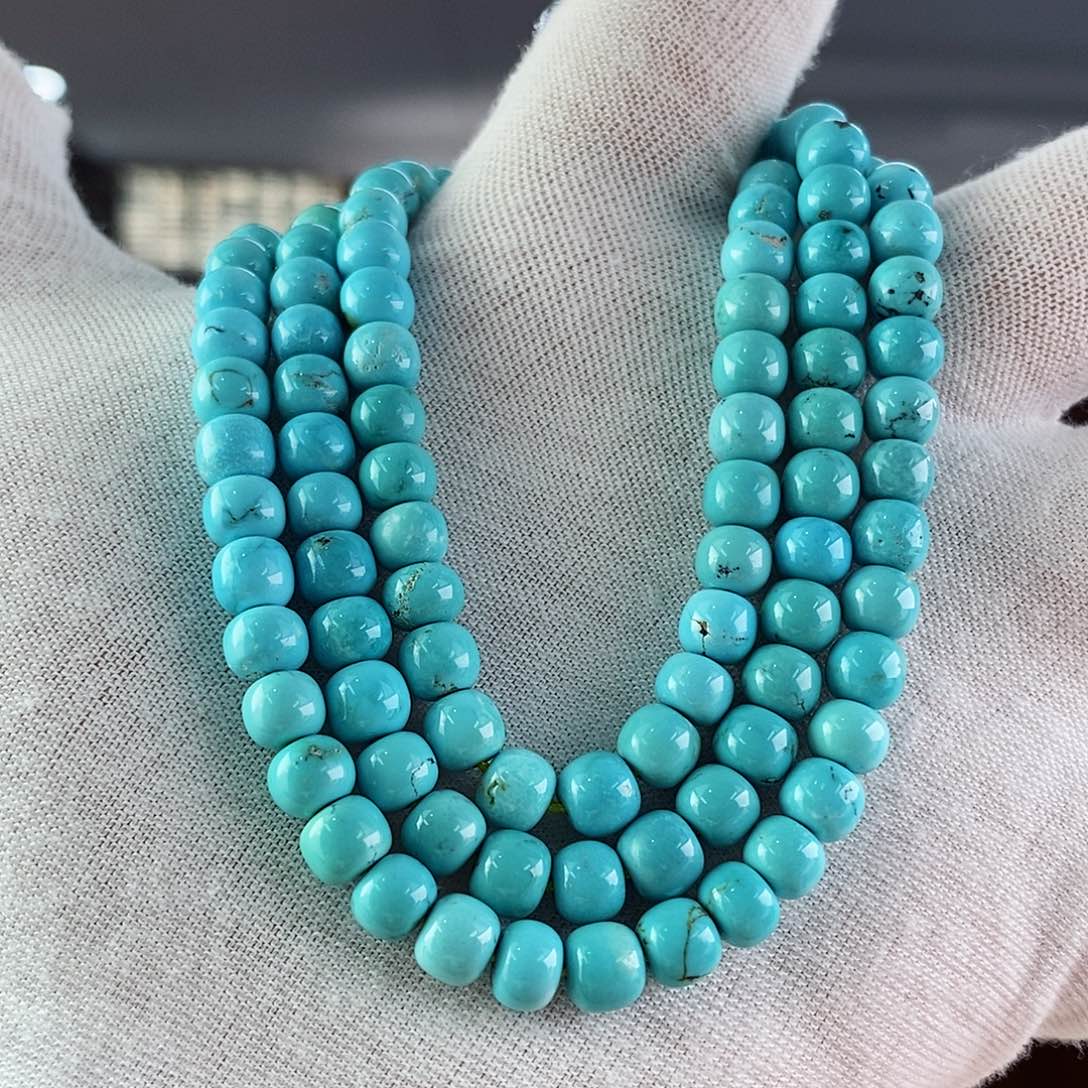 绿松石珠宝奇石未镶嵌6mm