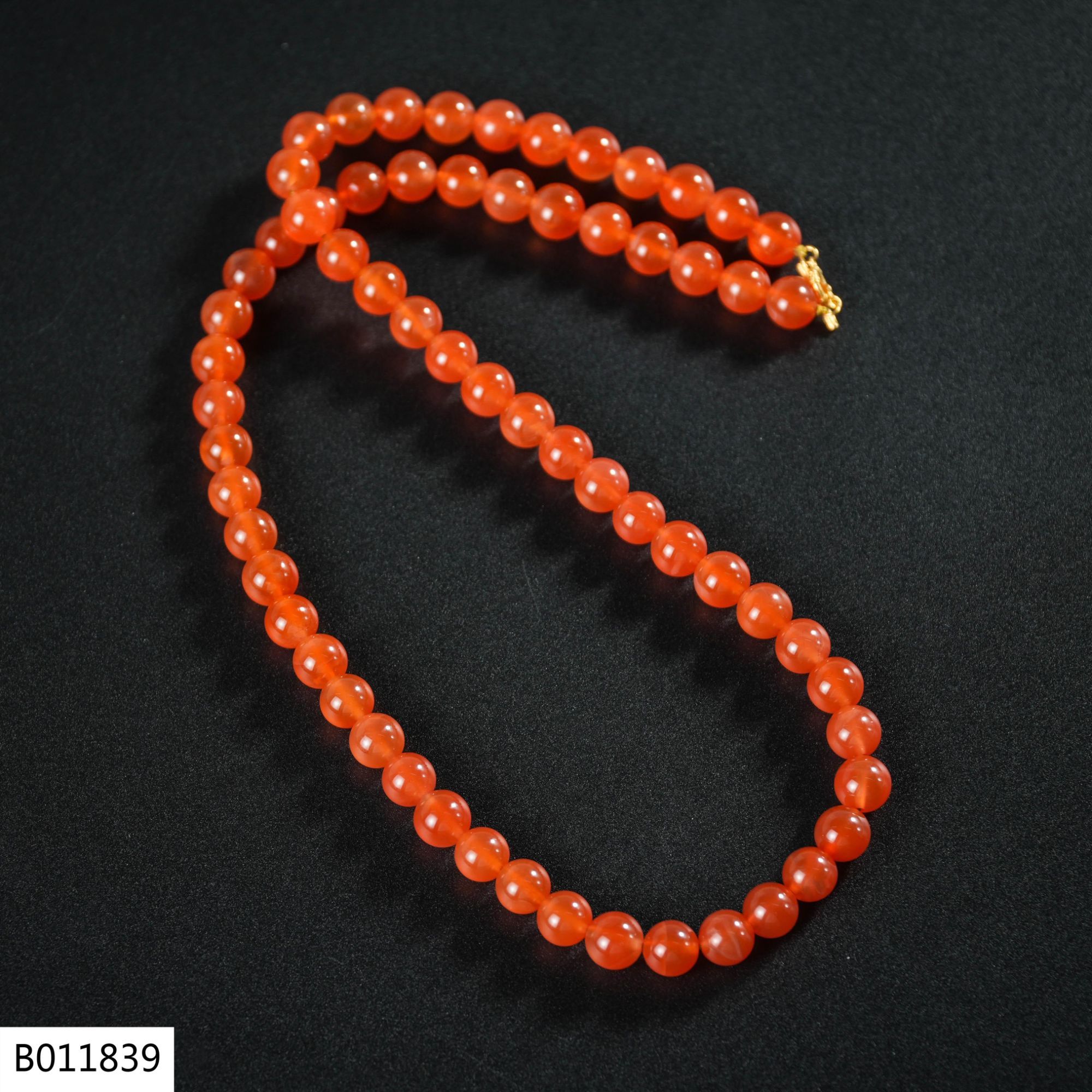 【老掌柜讲珠宝】南红冰红18K妈妈链8m+ B011839