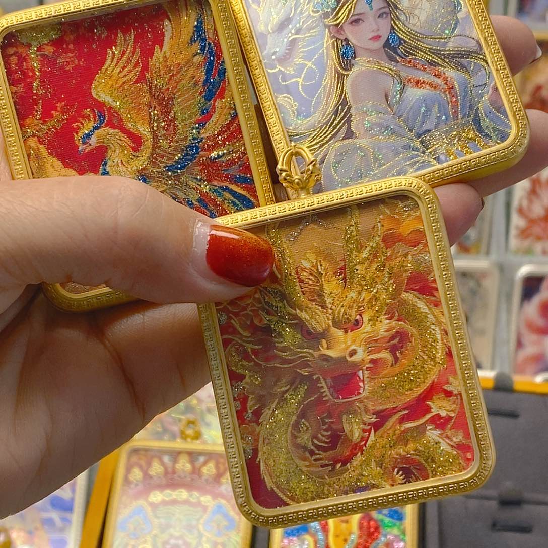 吊坠灵唐卡画心diao zhui