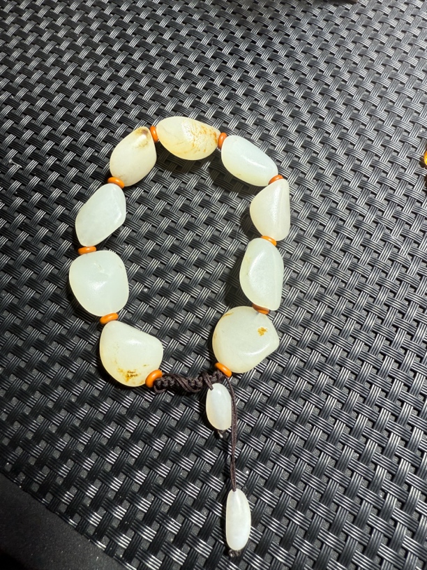 和田玉无修手串，克重35