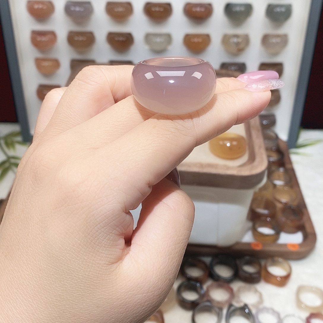 安****玛瑙/玉髓未镶嵌戒指港20