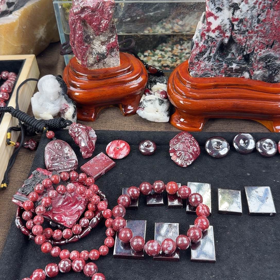 熹***存天然辰砂原矿特级手串