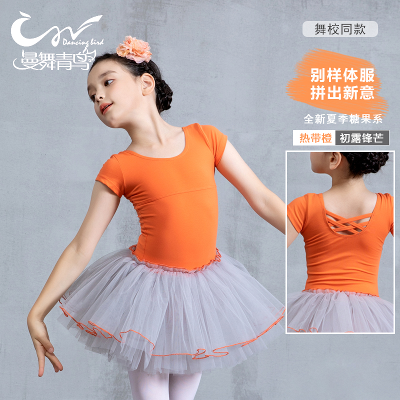 曼舞青鸟表演服拉丁舞幼儿纱裙舞蹈服六一演出服少儿公主风中国舞