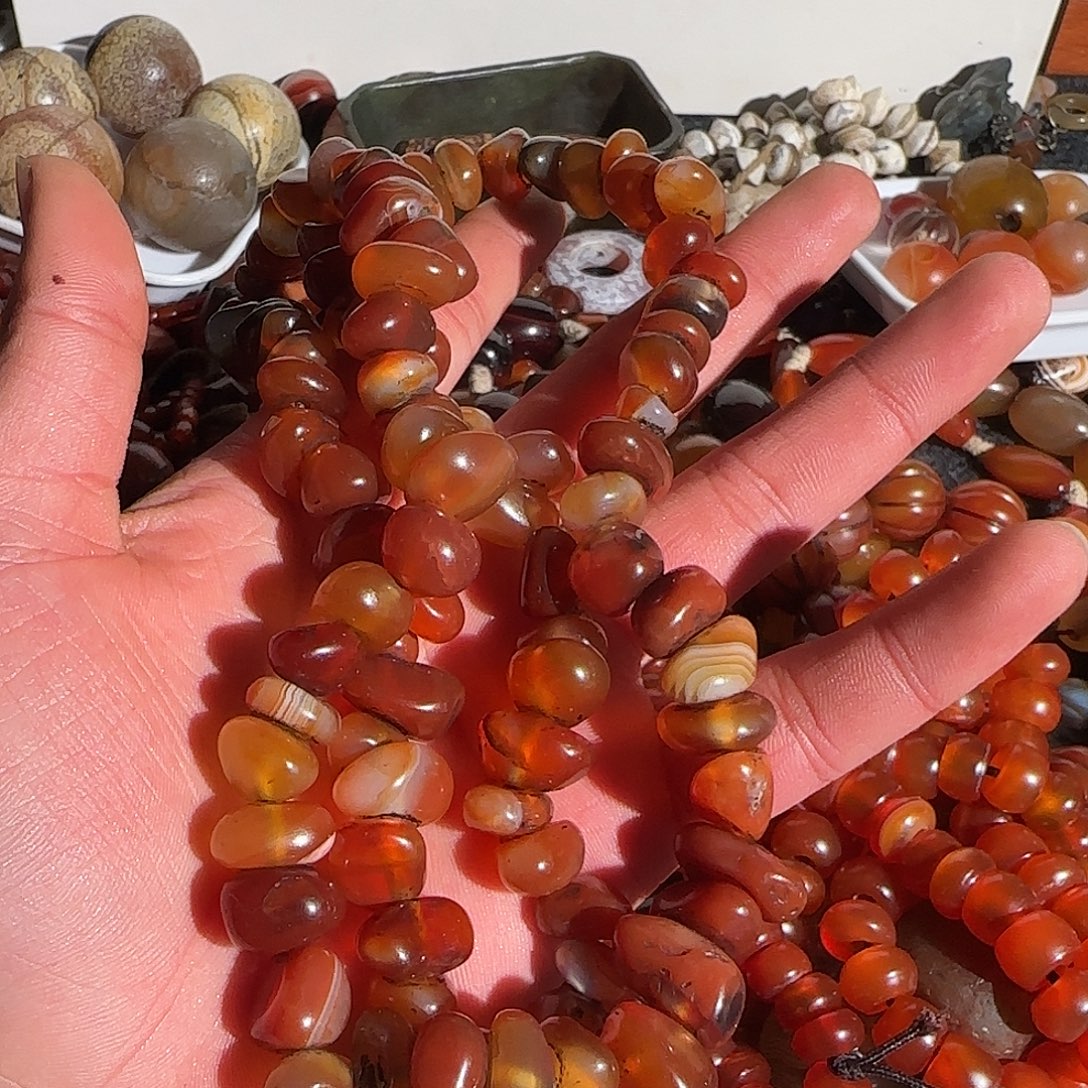 铁***下玛瑙/玉髓未镶嵌颈饰