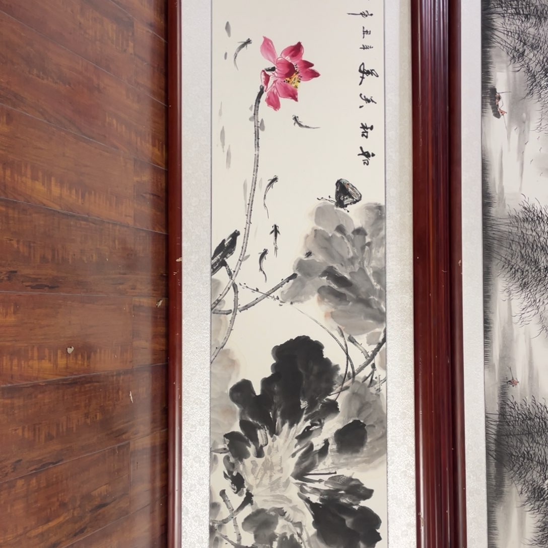 国画带框尺寸48*163厘米