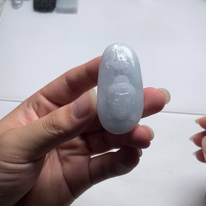 翡翠未镶嵌颈饰佛牌7