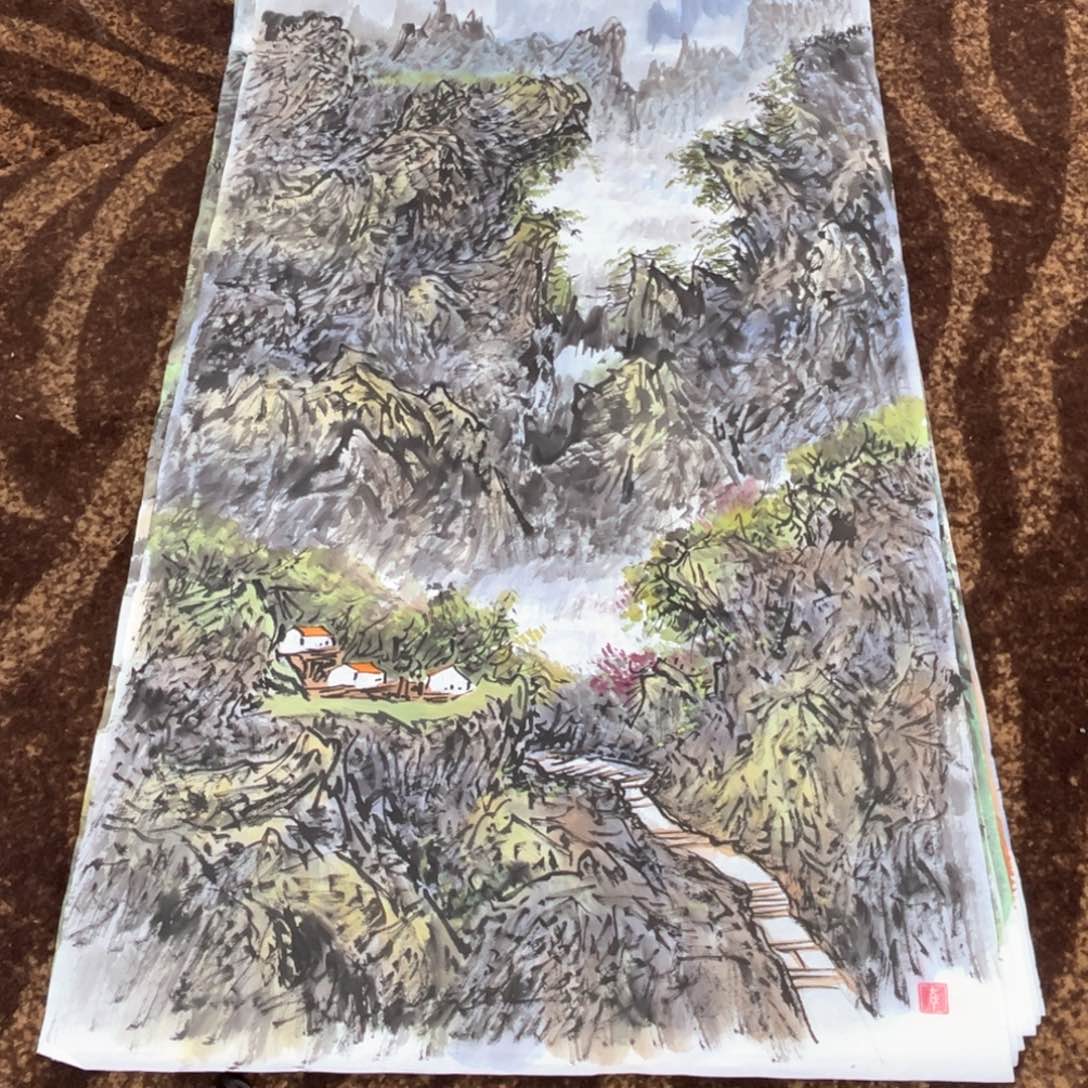 国画崔广成老师四尺绘画