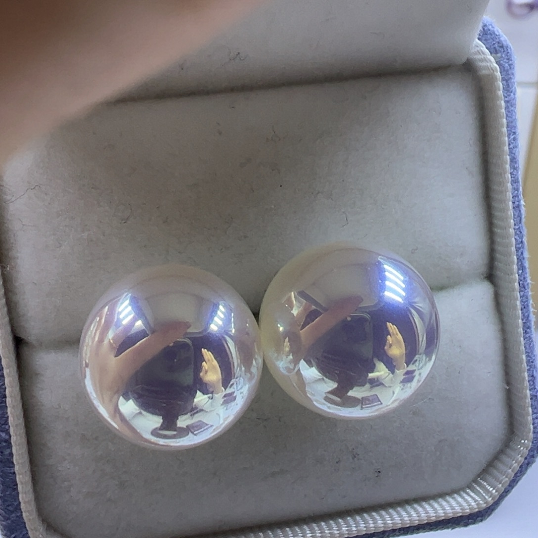 耳饰淡水珍珠银S925镶嵌