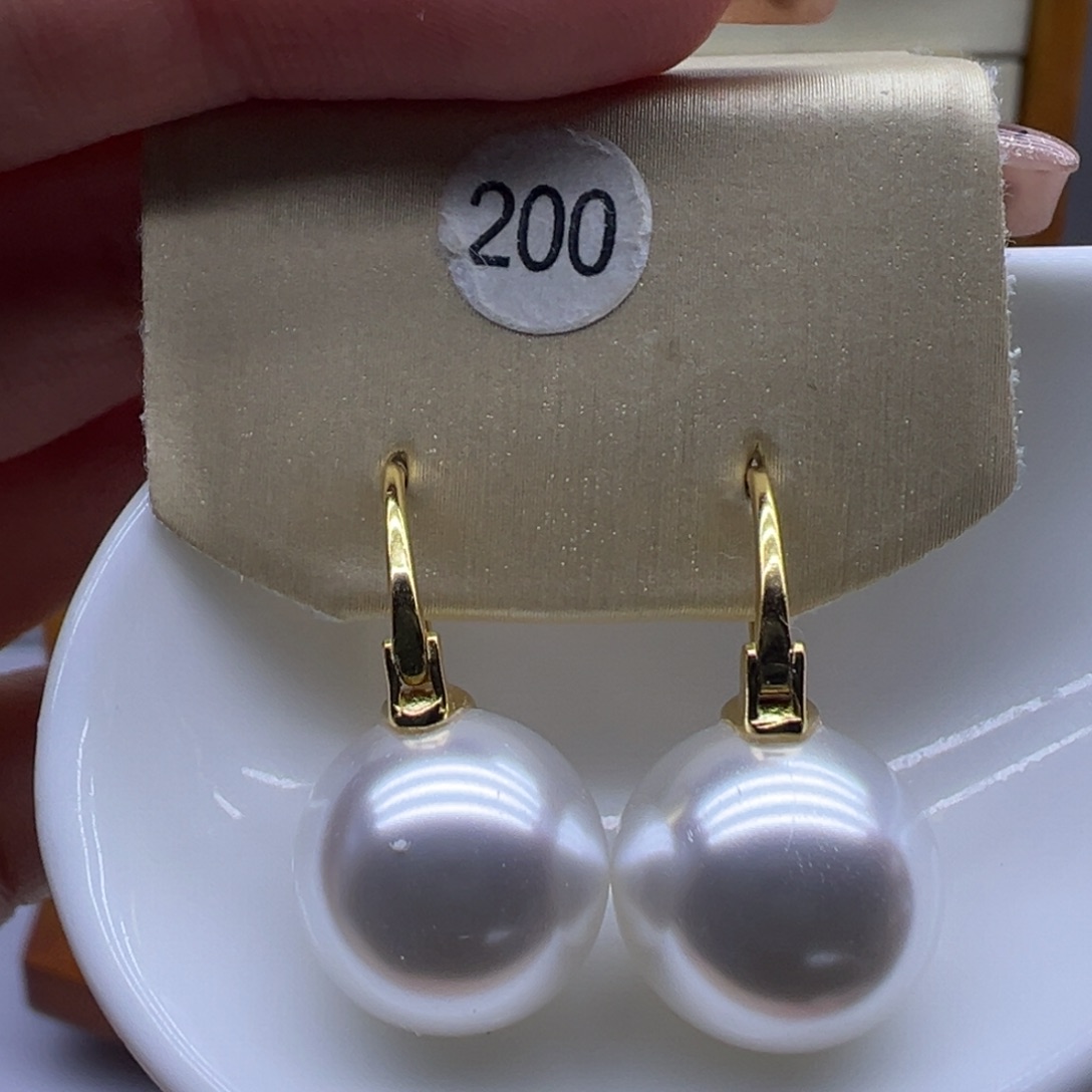 淡水珍珠耳饰银S925镶嵌