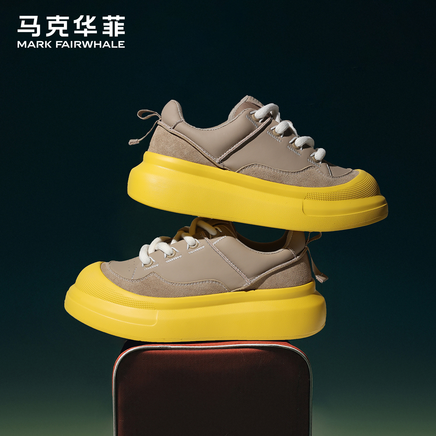 马克华菲男鞋2026新款秋冬保暖休闲鞋子软底增高时尚潮鞋男士板鞋商品图