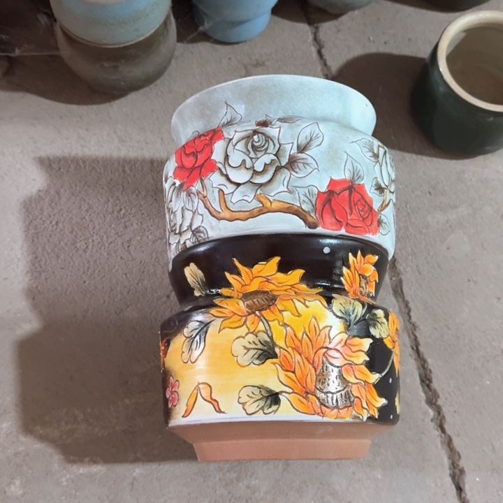 之***文花盆紫砂景德镇陶瓷