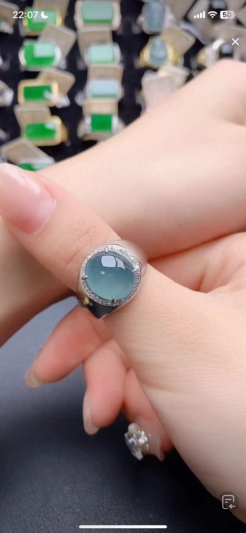 天然翡翠戒指s925银男戒