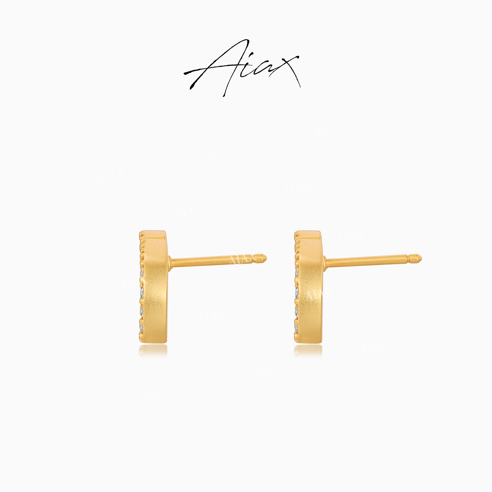 AIAX 镀K金 经典气精致质个性百搭时尚字母耳环TSL1851