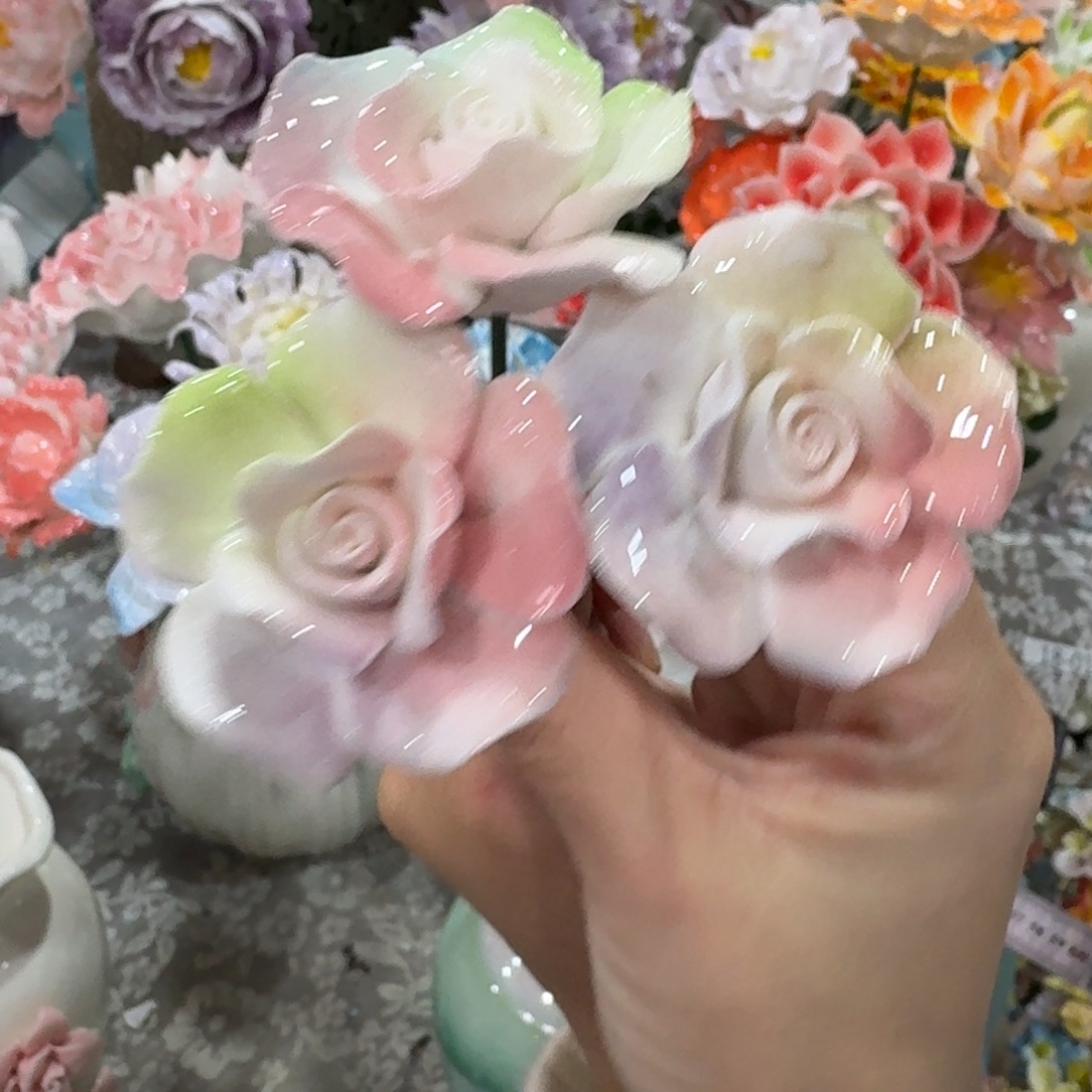 陶瓷花拍满20元发货，退款的拉黑