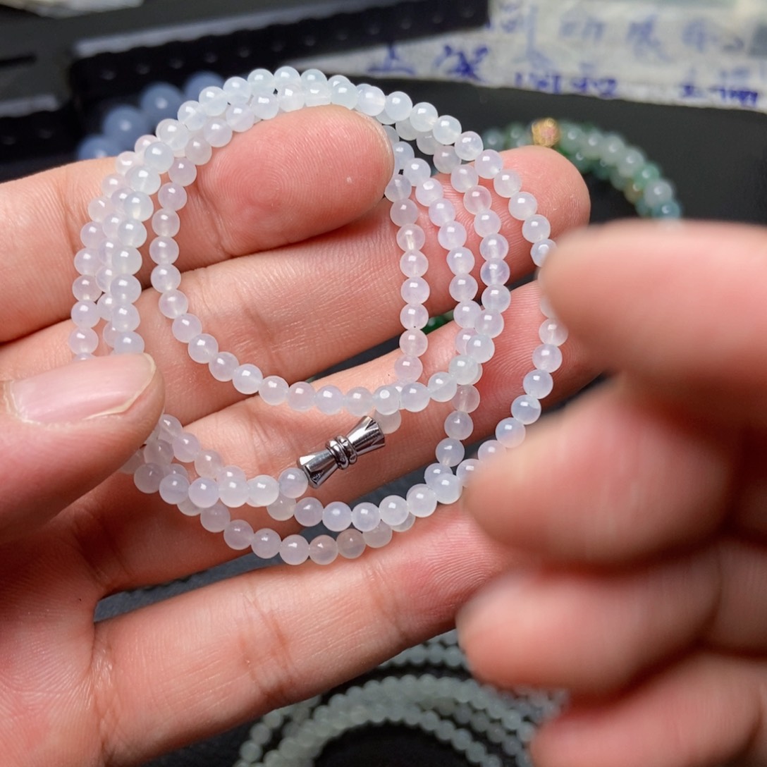 定制翡翠未镶嵌声****项链