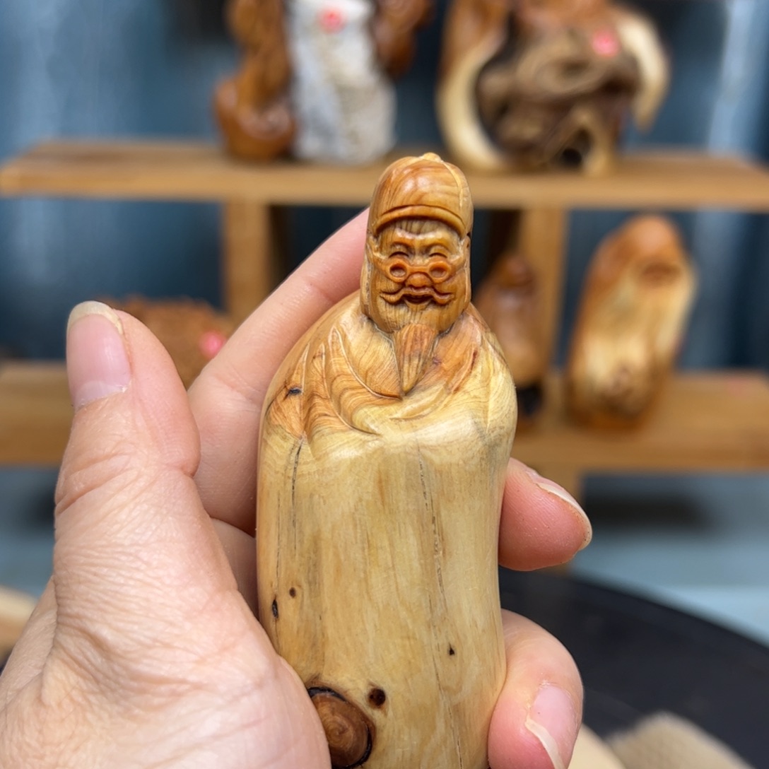 木崖柏木摆件手把件
