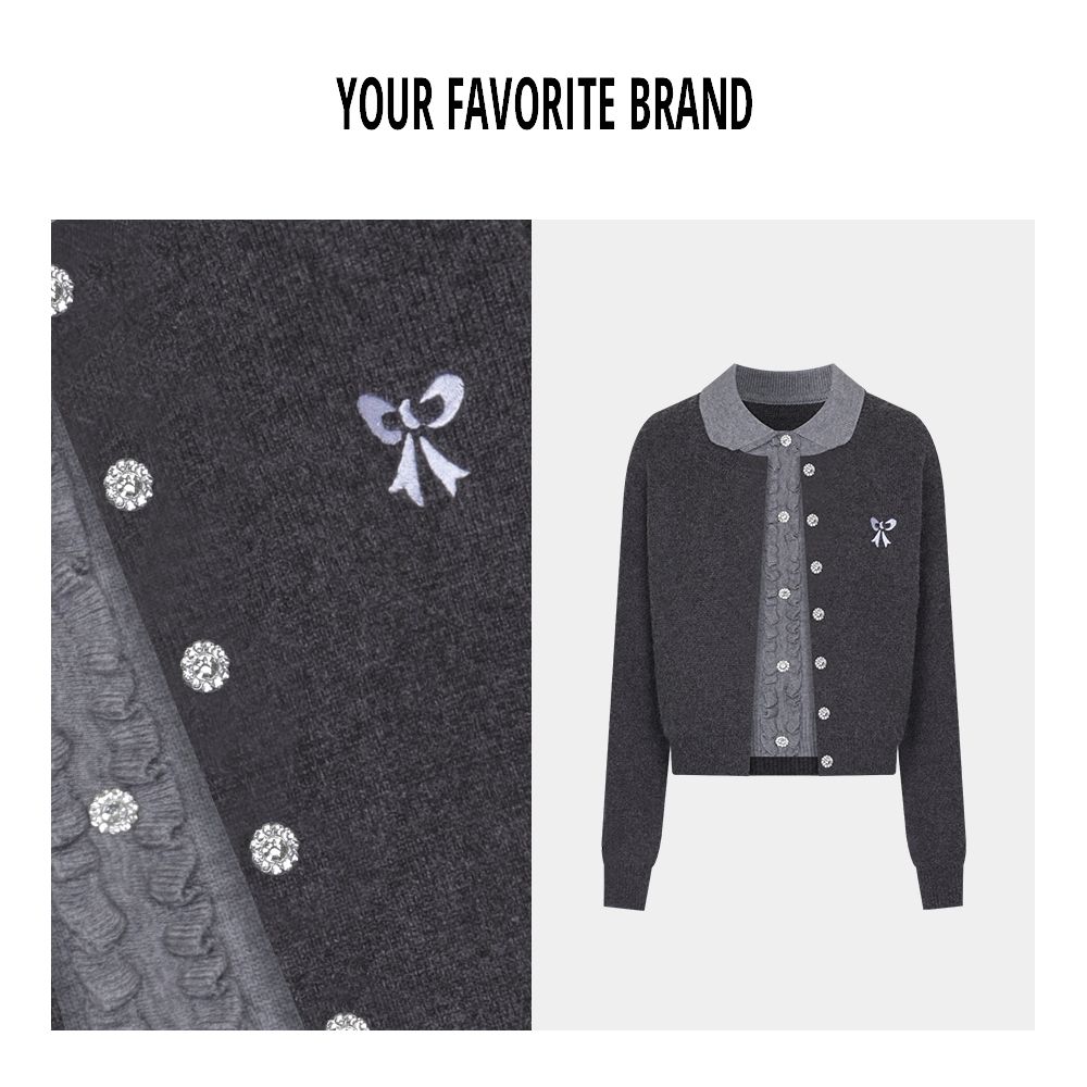 【加州日记】新款上新时尚气质高级显瘦假两件针织上衣G25820009