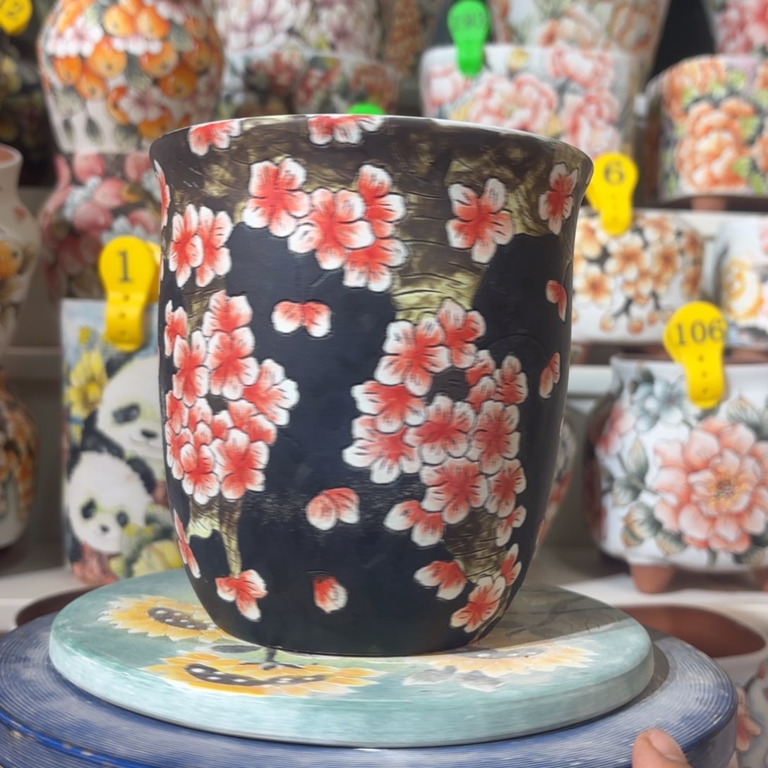 紫砂花盆水晶花盆66