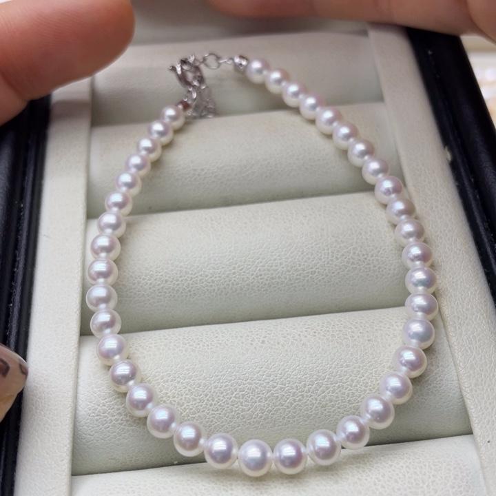 淡水珍珠手链银S925镶嵌