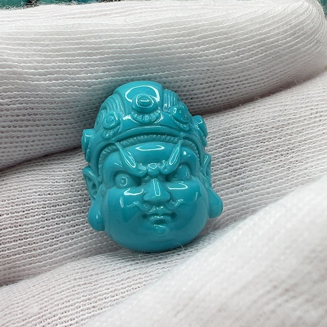 绿松石黄财神 未镶嵌