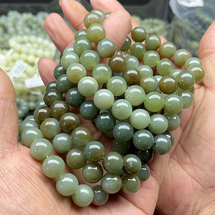 和田玉未镶嵌颈饰新疆和田玉且末蓝糖手串卡12