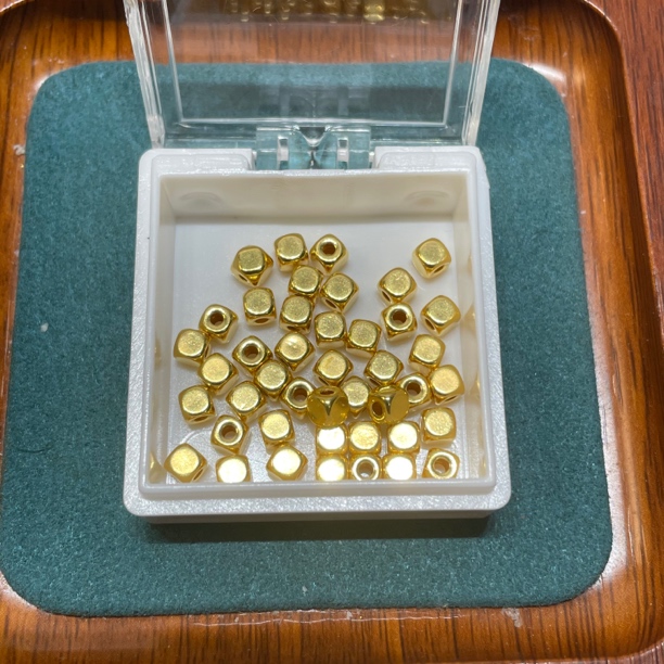 足金999素金5D硬金4mm方糖（此订单发10个）