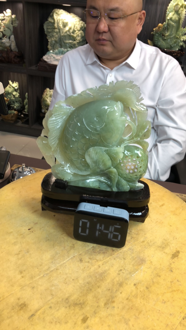 蛇纹石玉（覆膜）摆件原创作品。