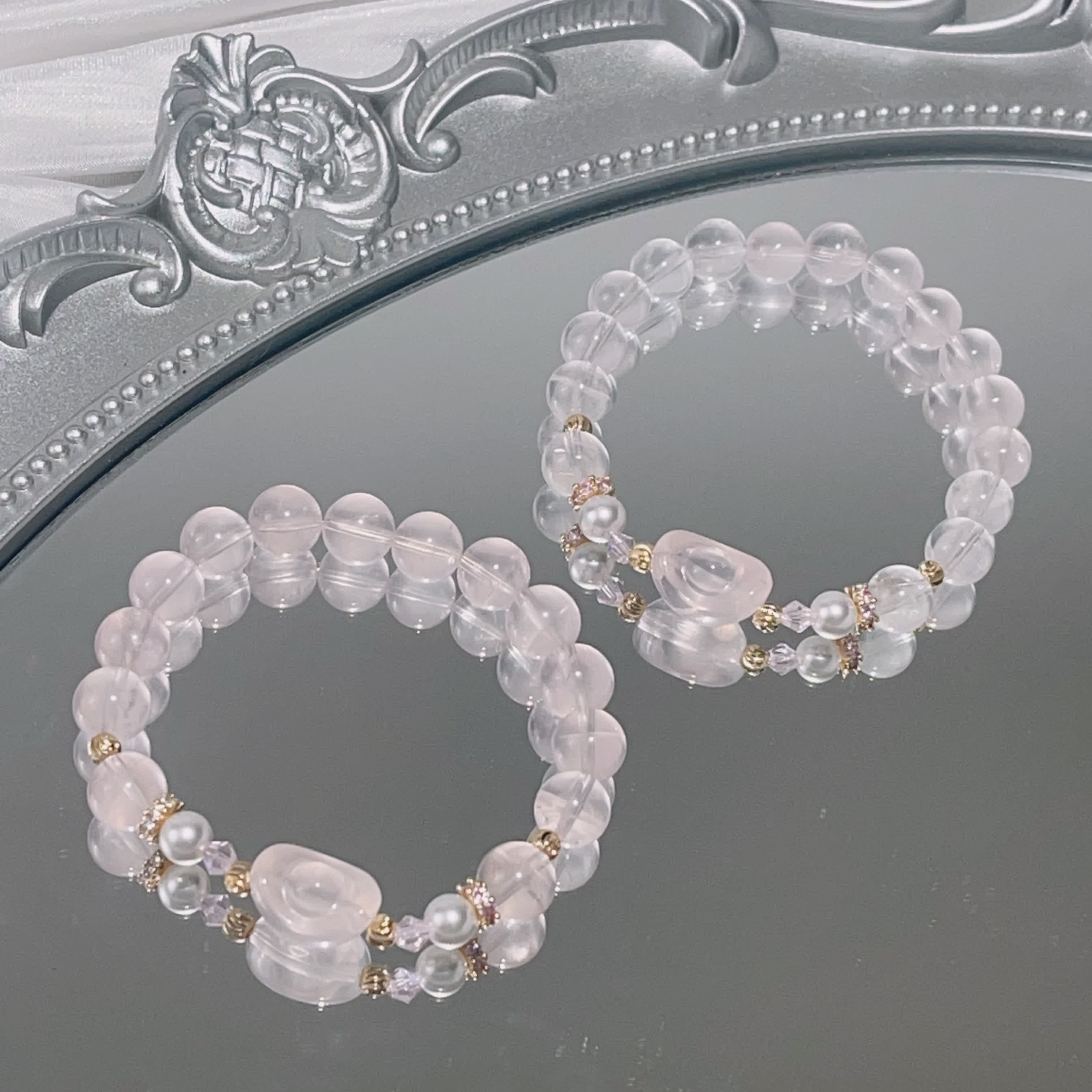 211· [来财小元宝]·粉水晶手串多样性发货微瑕