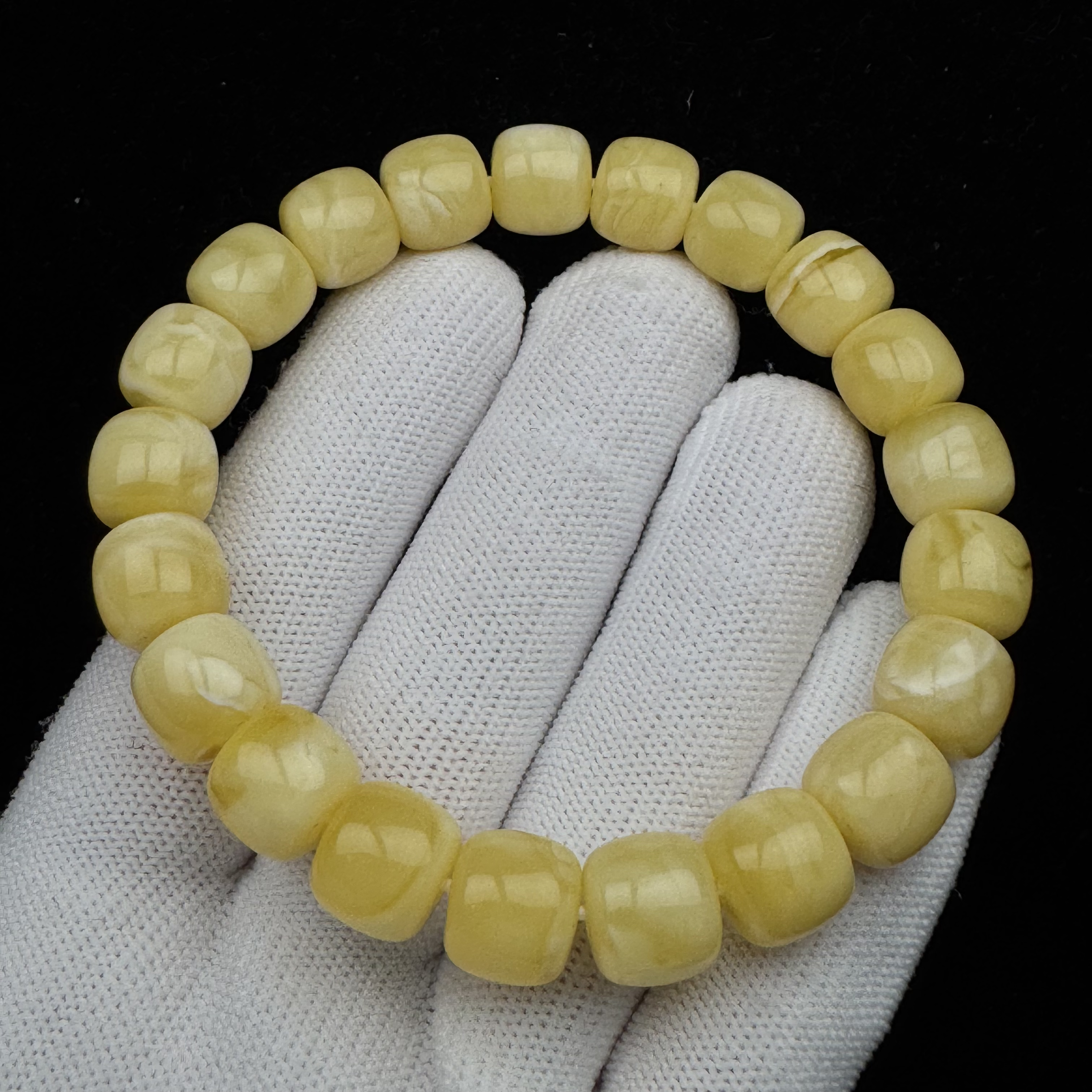 R3012天然原矿不能俄料蜜蜡 满蜡手串 10.5*9.3mm支持复检