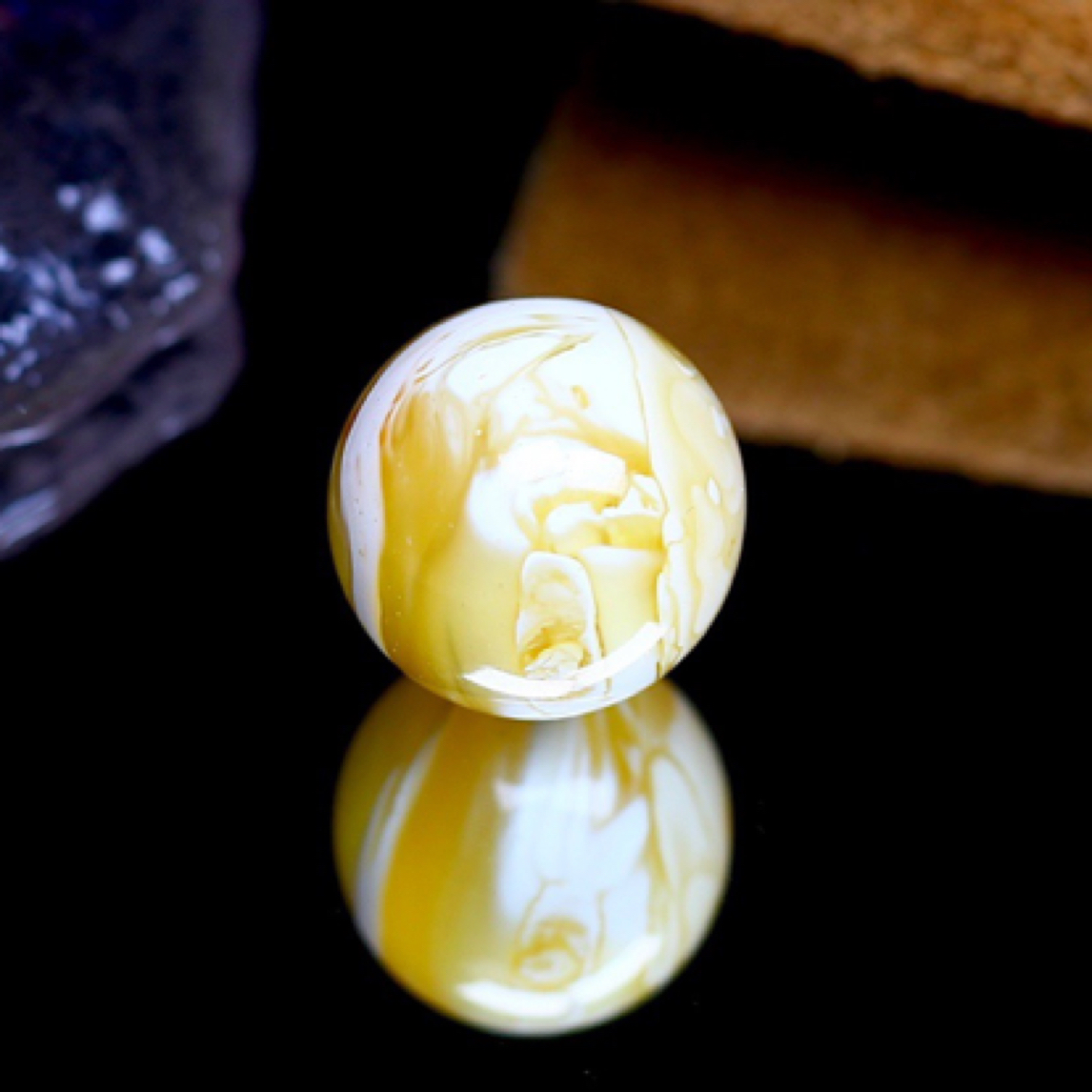 19.2mm俄料瓷金白圆珠，做锁骨链这个尺寸也ok 溶洞感十足值得入手