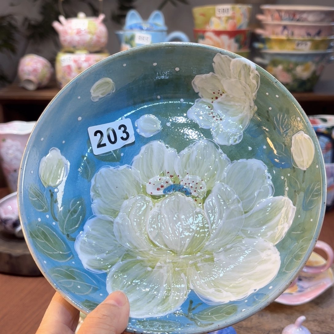 景德镇手绘高温釉下彩陶瓷茶具