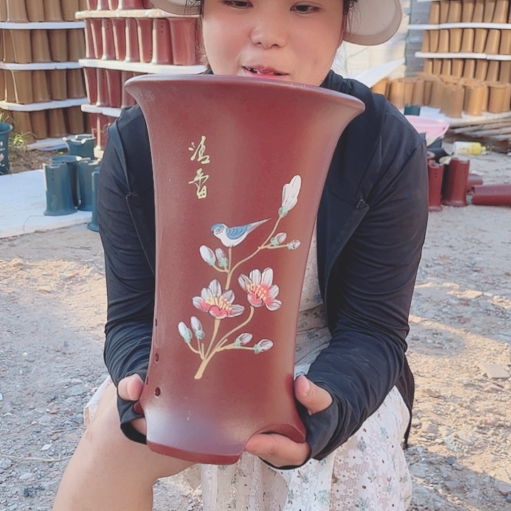 紫砂花盆宜兴紫砂精品花盆 