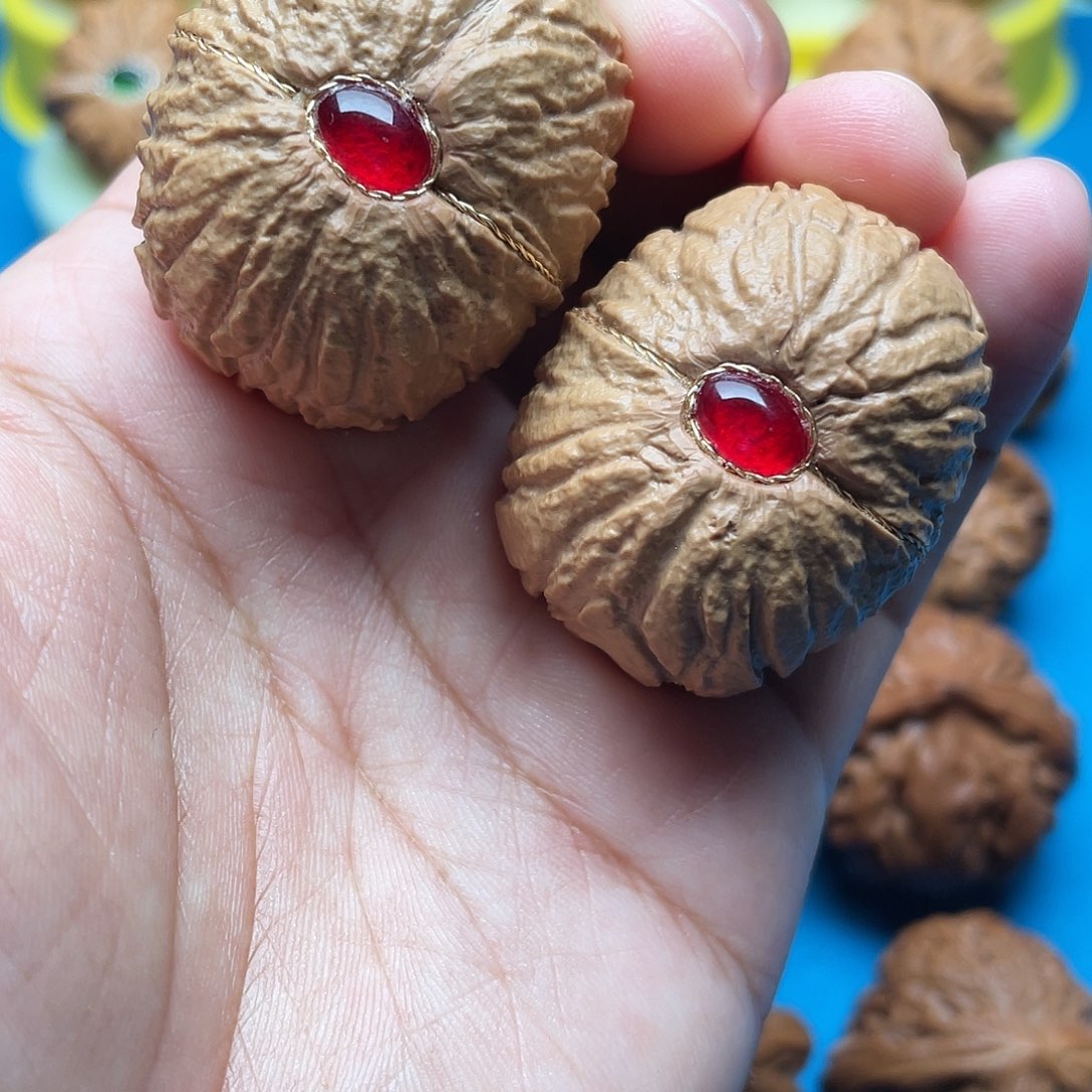 文玩核桃把件猴头元包38