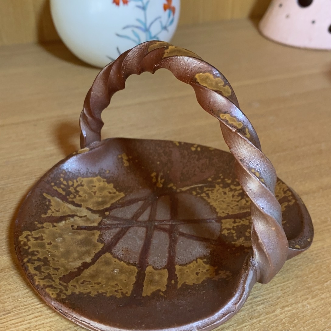 瓷片备前烧提梁器皿