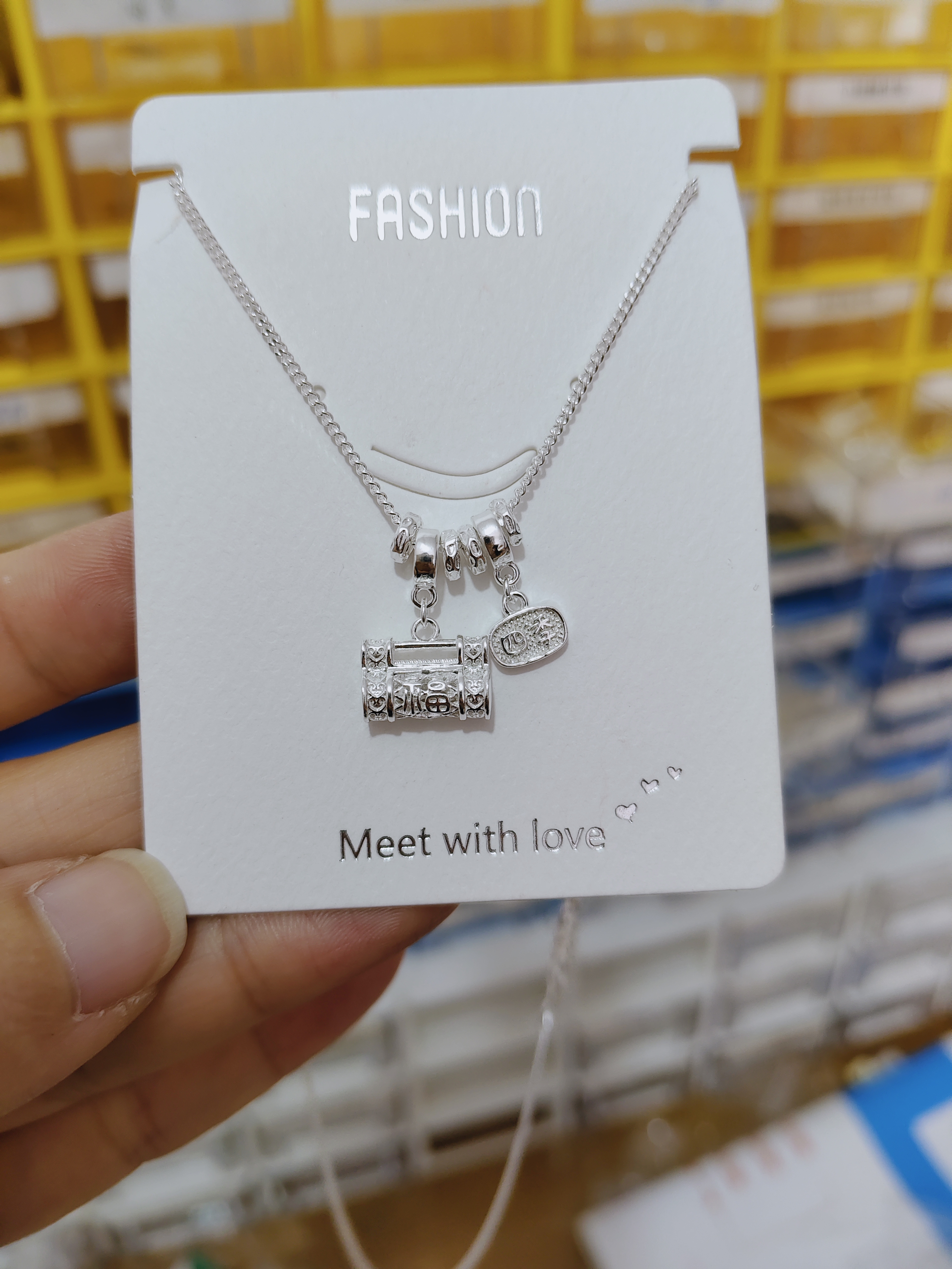 坠链均足银 足银吉言小银锁套链时尚百搭小众生日礼物