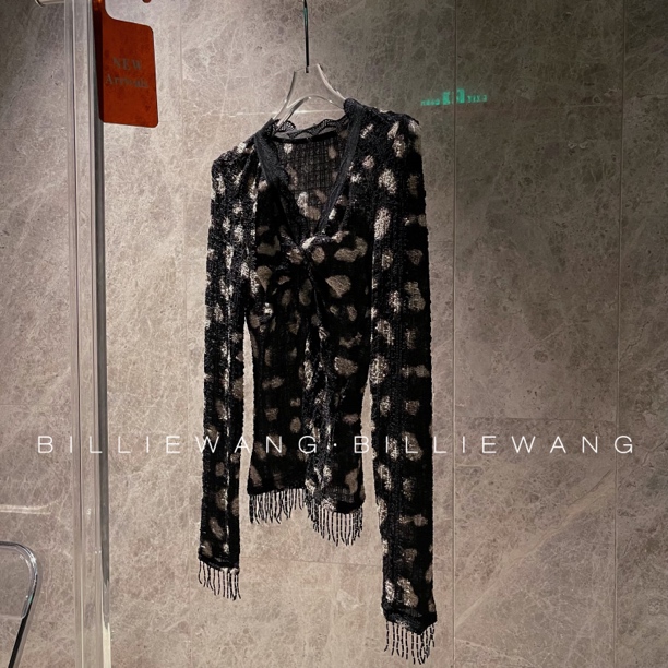 BW独立设计师高定系列｜法式波点泡泡皱串珠流苏打底上衣