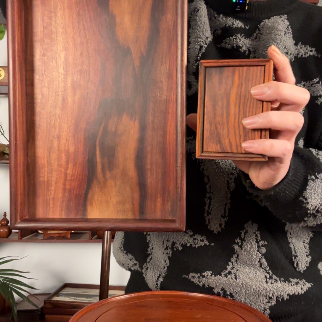 金***朵木微凹黄檀血檀文盘