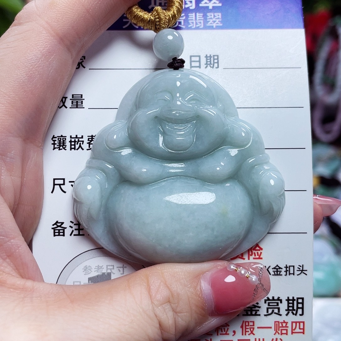 翡翠未镶嵌颈饰佛公05