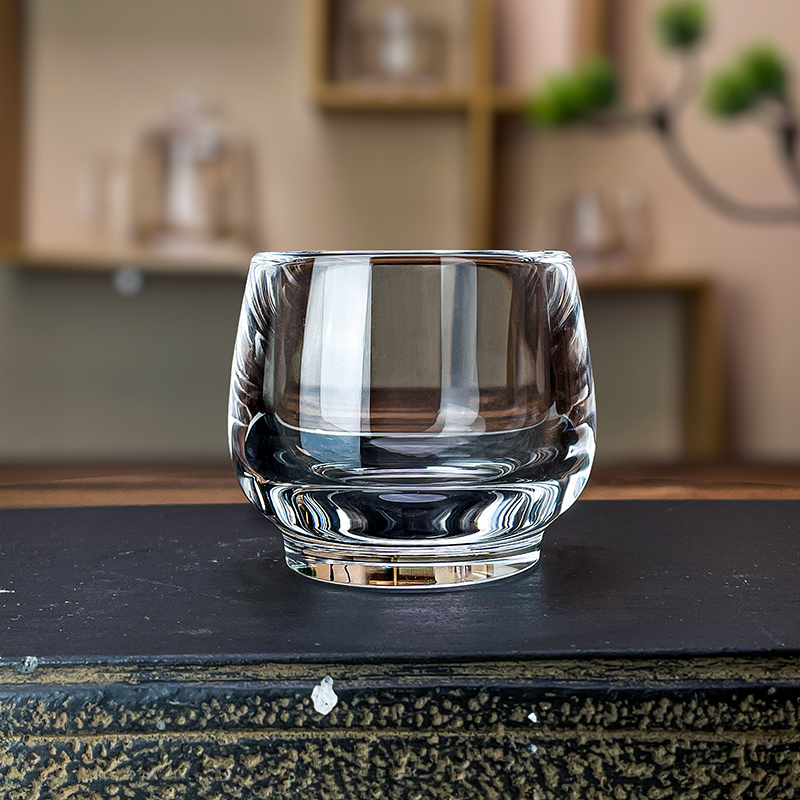 原矿水晶杯主人杯禅定杯小杯子饮茶杯大气高端茶器中式日常送礼