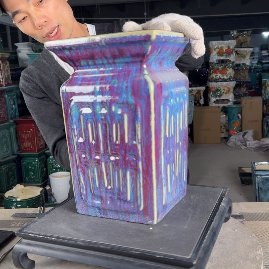 一风堂石湾花盆。微瑕