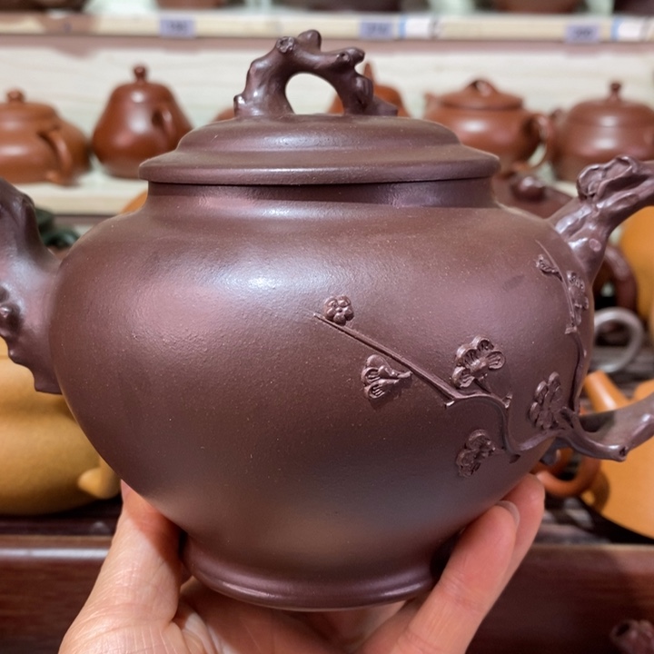 茶壶紫砂黄***人微瑕处理一把