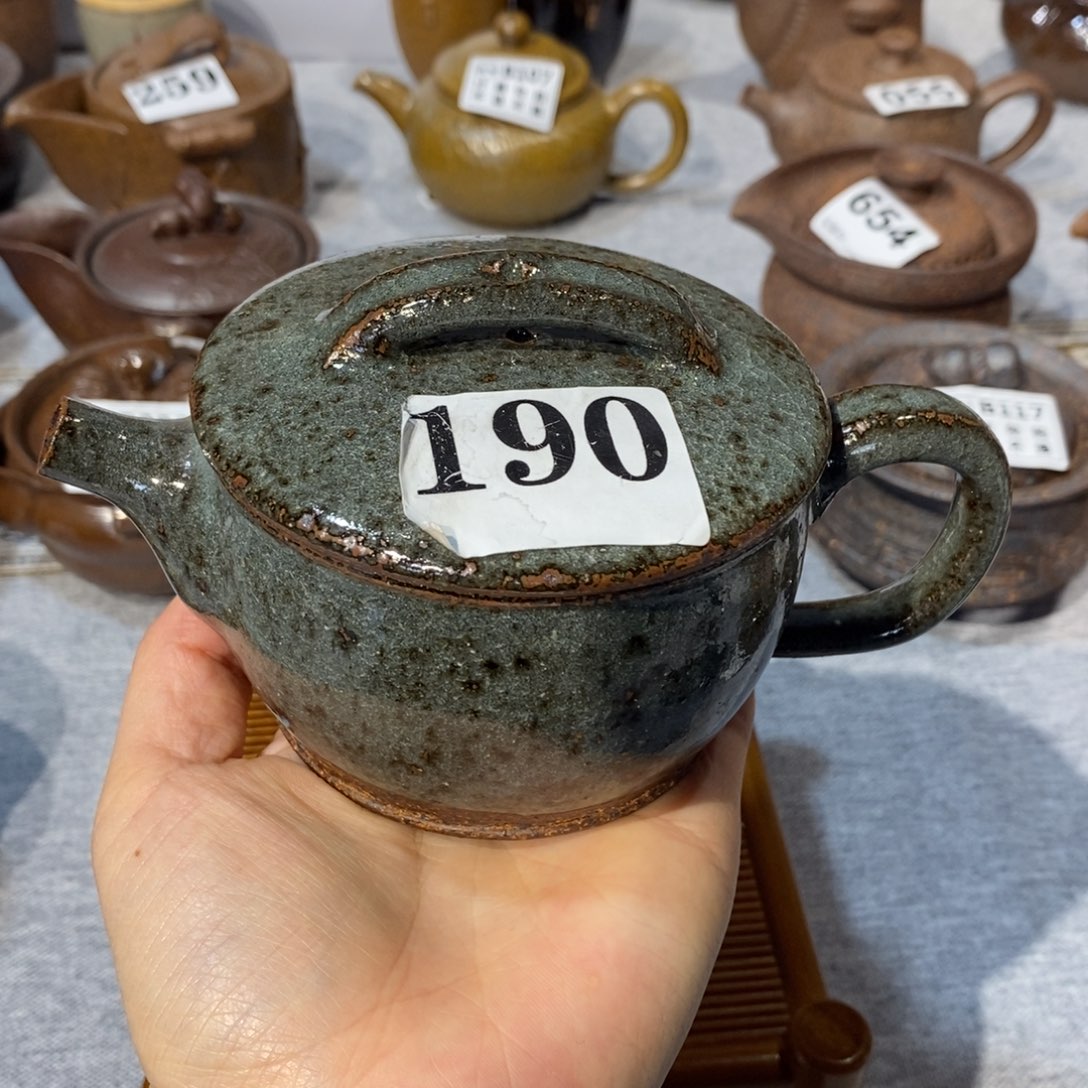 高温定窑粗瓷茶壶190