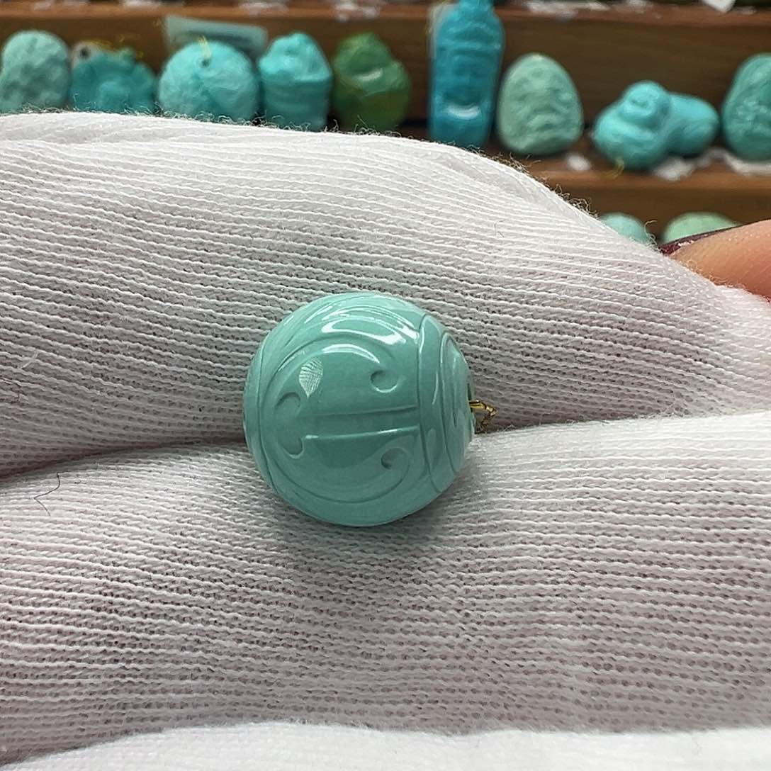 绿松石博古珠 未镶嵌