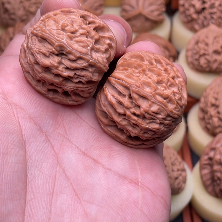 风***夏把件文玩核桃37左右山地磨盘