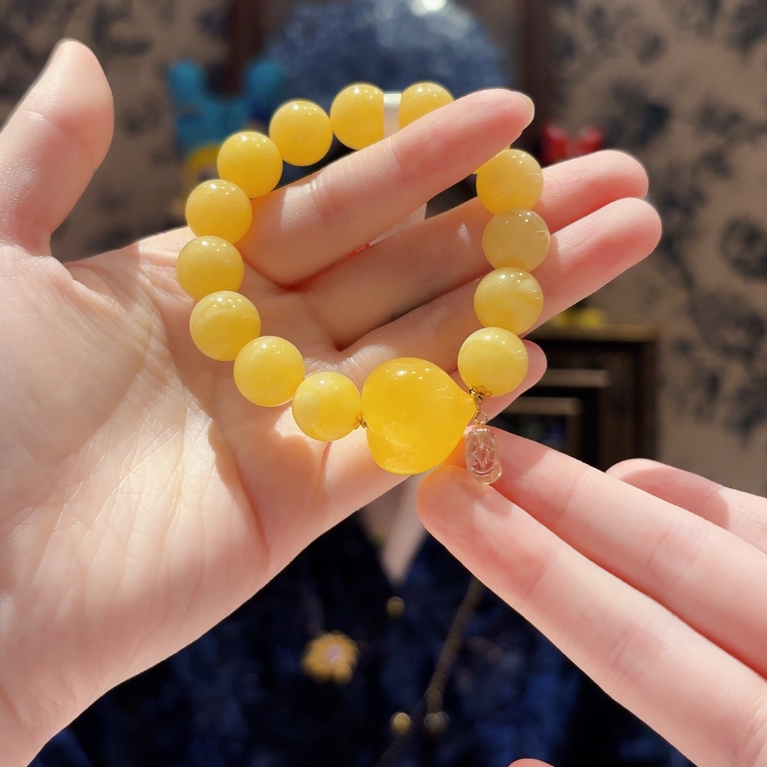 蜜蜡未镶嵌手串手串