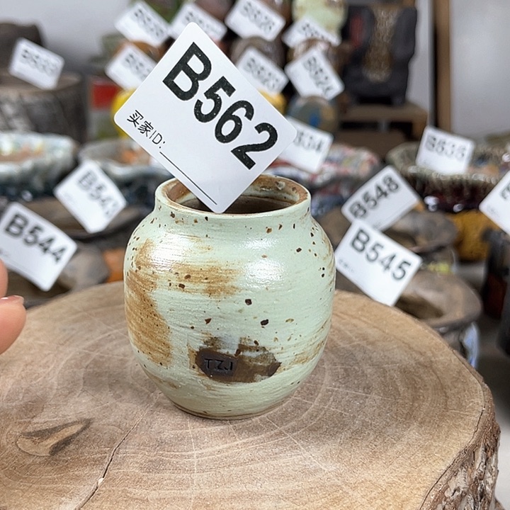 紫砂花盆拇指盆 内口3