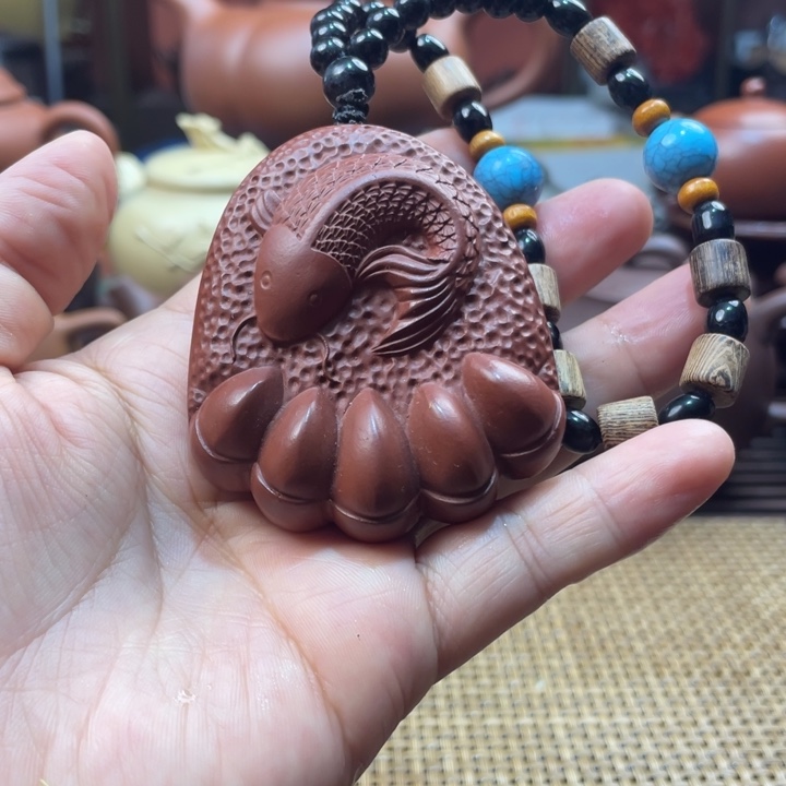 茶壶紫砂紫砂手把玩件连挂件
