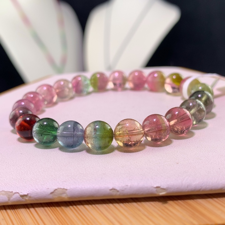 双色碧玺手链未镶嵌